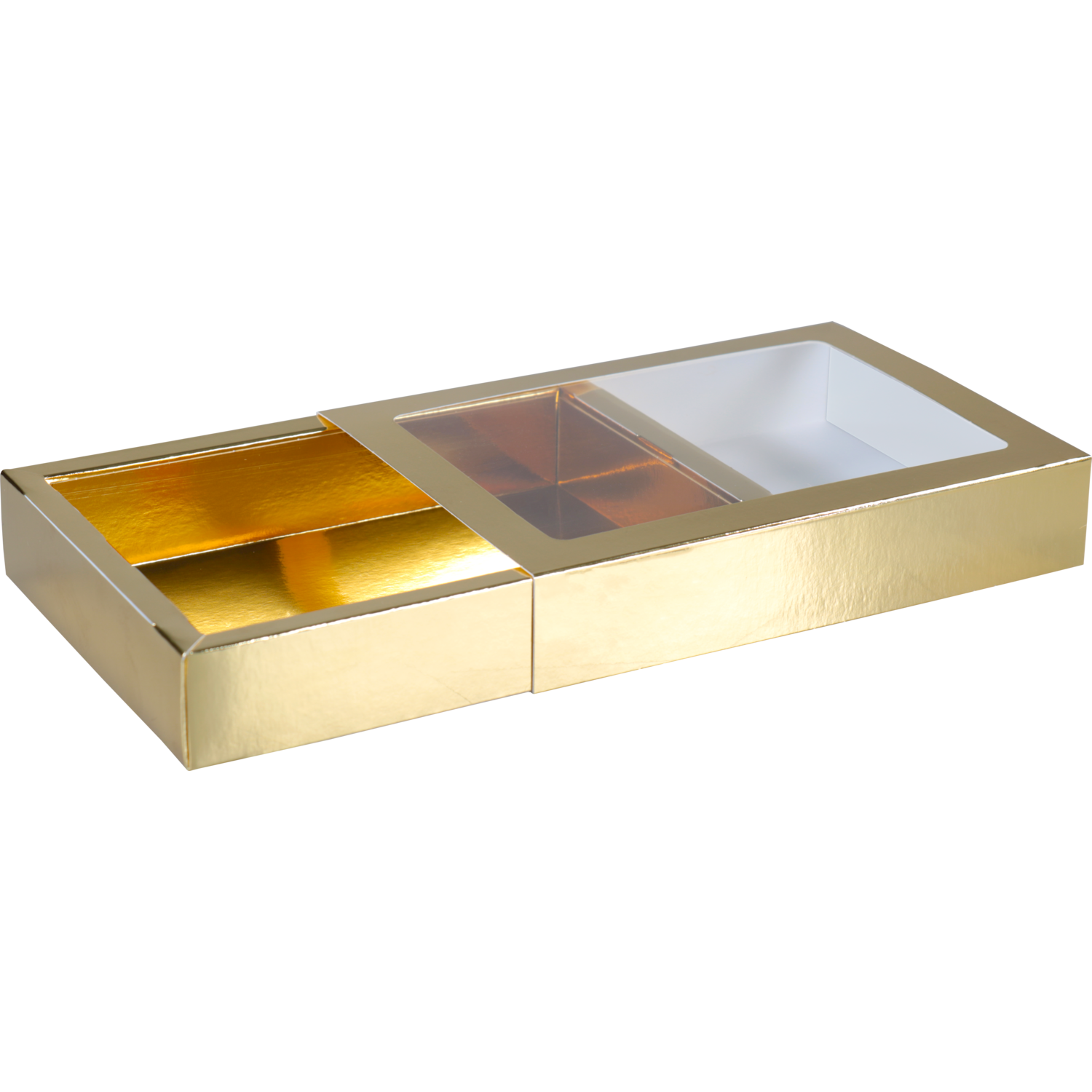  Chocoladeletterdoos, GK7, karton + PET, 196x141x38mm, Sinterklaas, goud 2