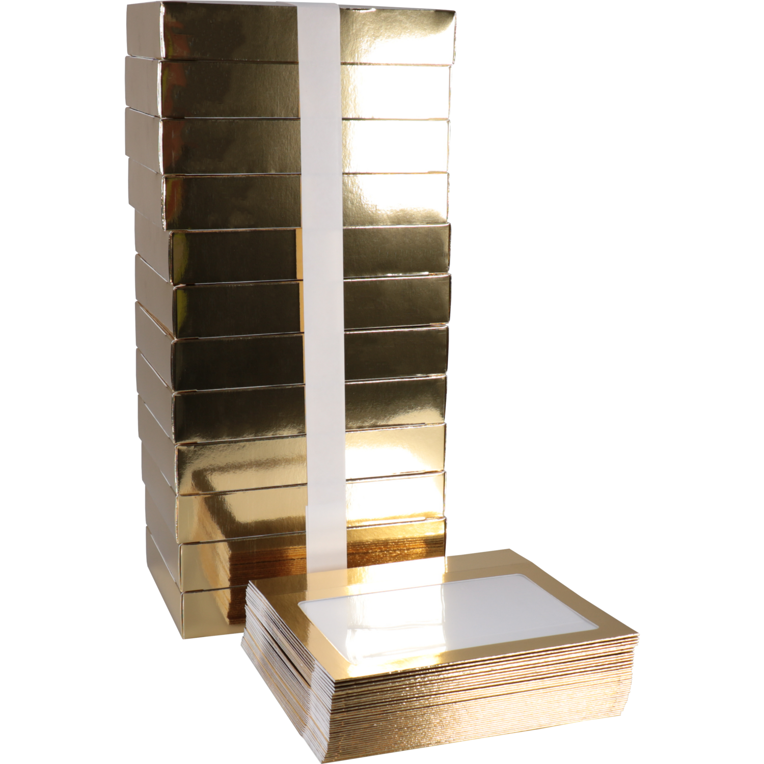  Chocoladeletterdoos, GK7, karton + PET, 196x141x38mm, Sinterklaas, goud 4