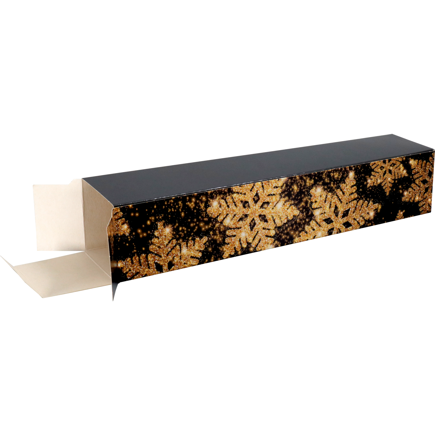  Staafdoos, Glittersterren, karton, 60x60x320mm, Kerstmis,  2