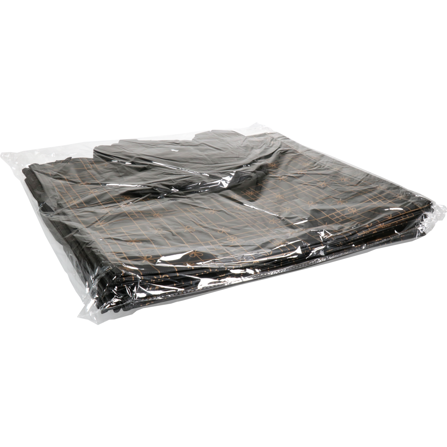 Shopper, PP, Strikken, 45x 15x36cm, zwart/goud 4