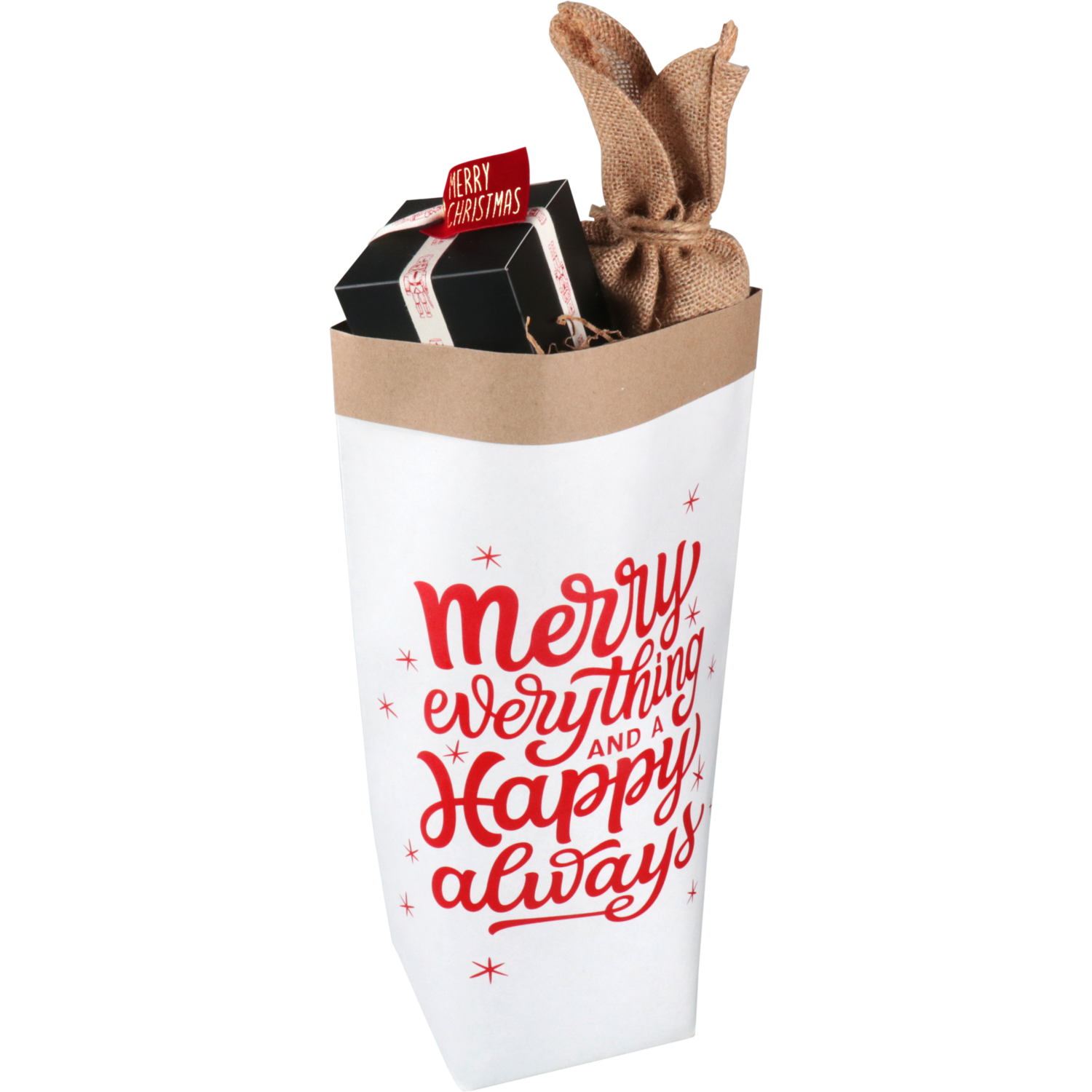 Zak, Cadeauzak, Papier, 25/ 12x40cm, Merry Everything,  3