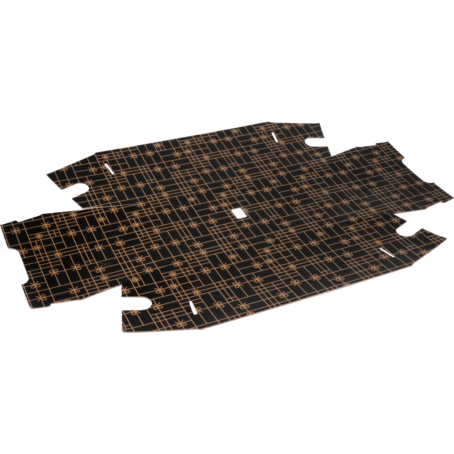 Mand, golfkarton, 366x188x175mm, 36.6x18.8x17.5cm, rechthoekig, zwart/goud 5