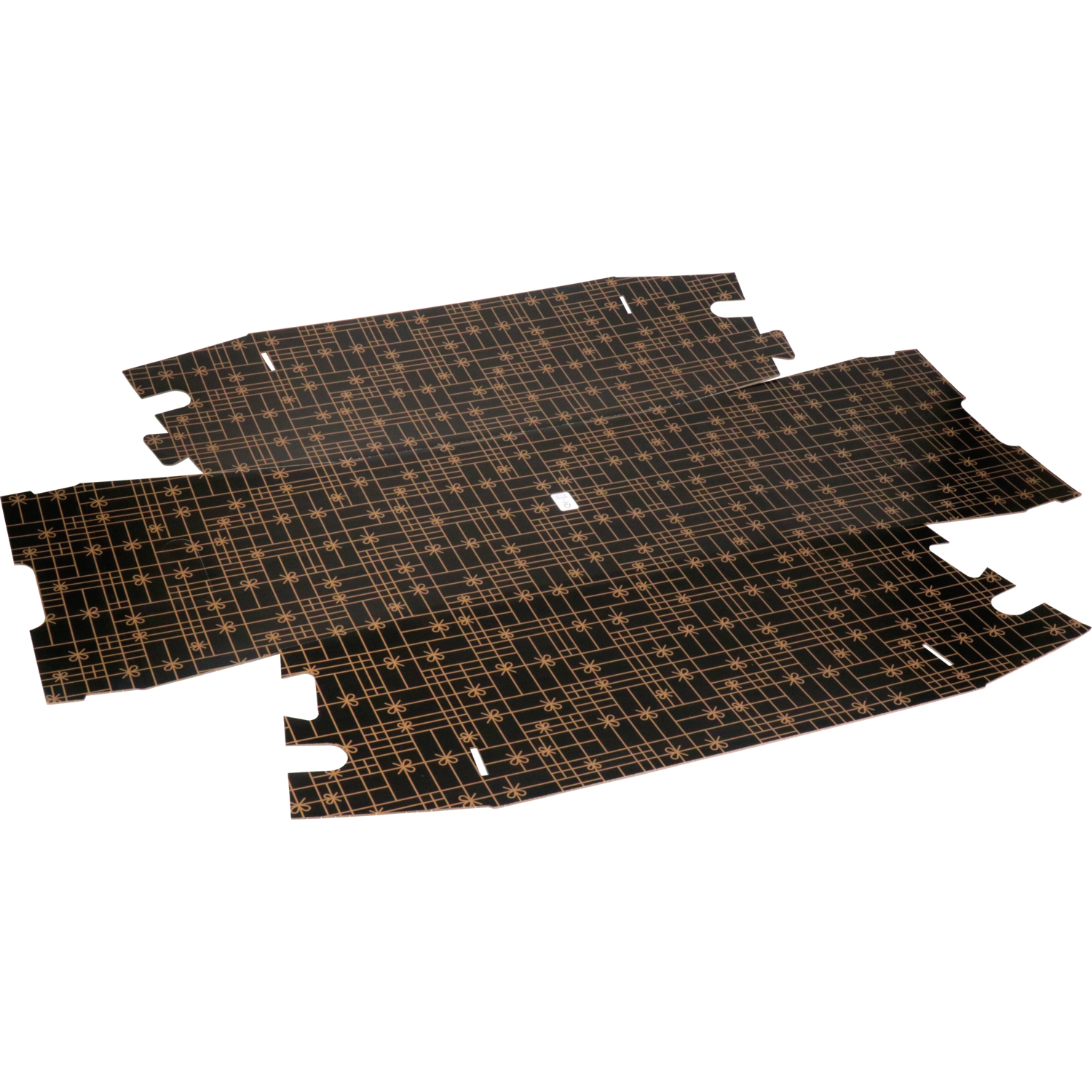 Mand, golfkarton, 432x270x258mm, 43.2x27x25.8cm, rechthoekig, zwart/goud 5