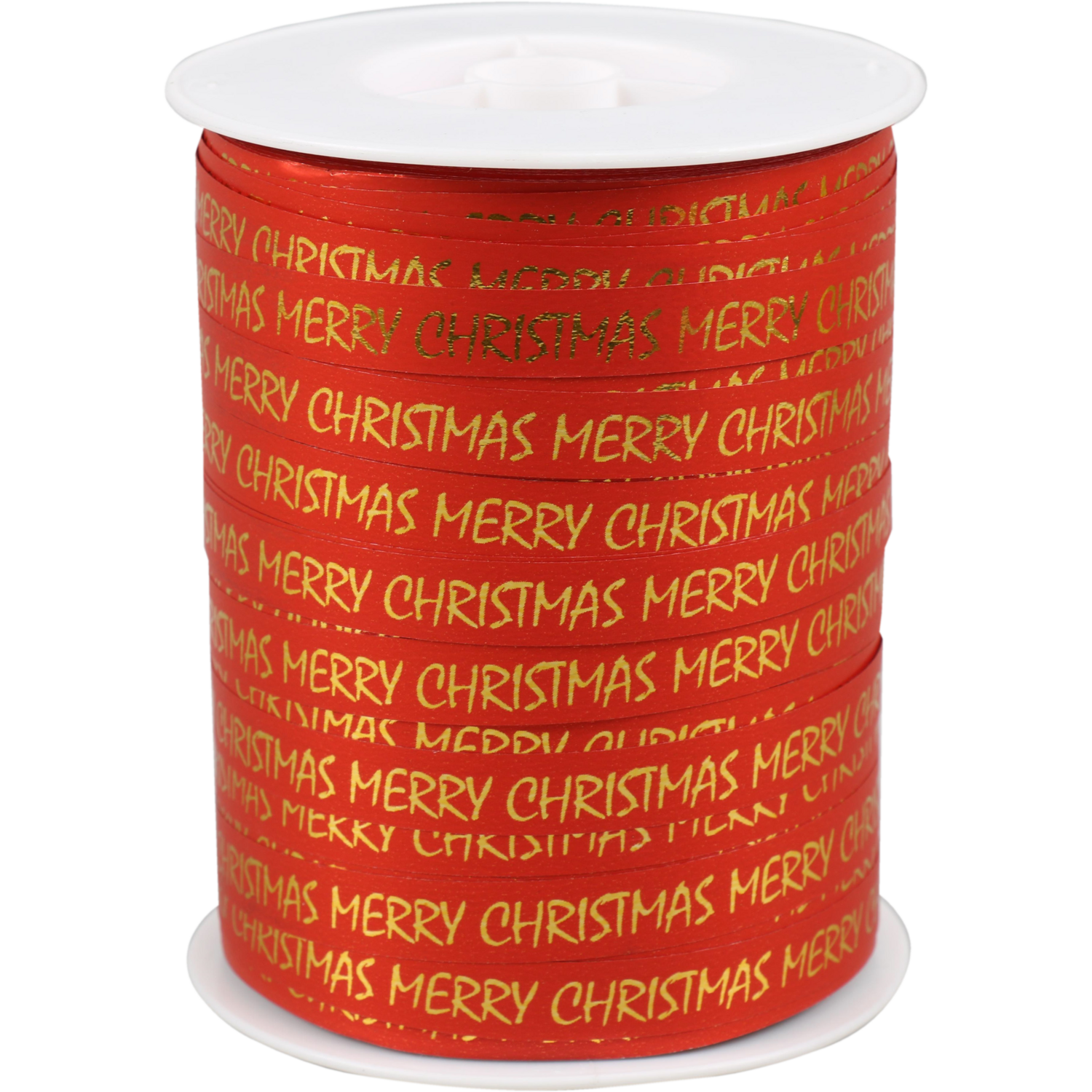 Lint, 10mm, 250m, Merry Christmas, PP, rood 1