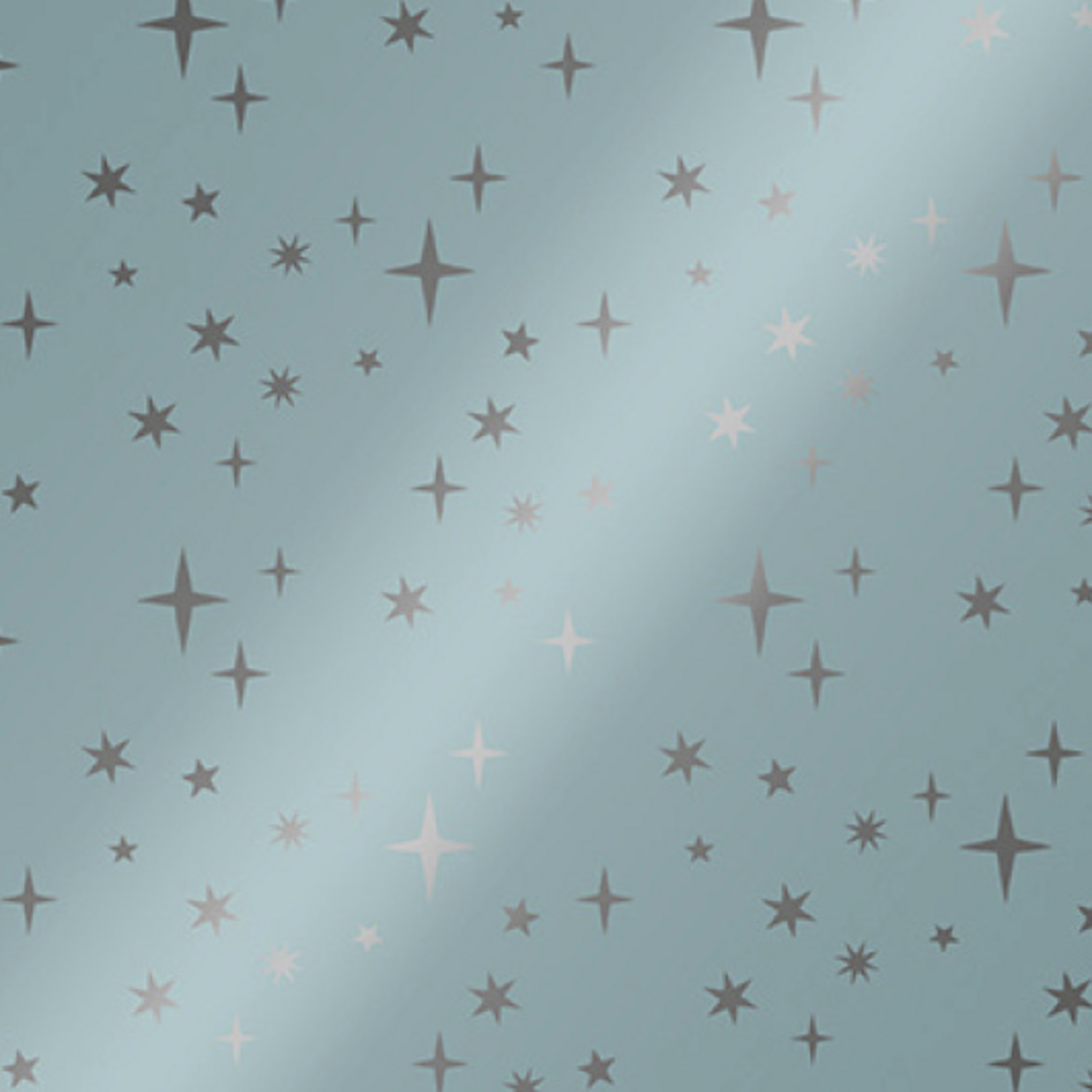 Cadeaupapier, 50cm, 100m, Sterren, ijsblauw 1