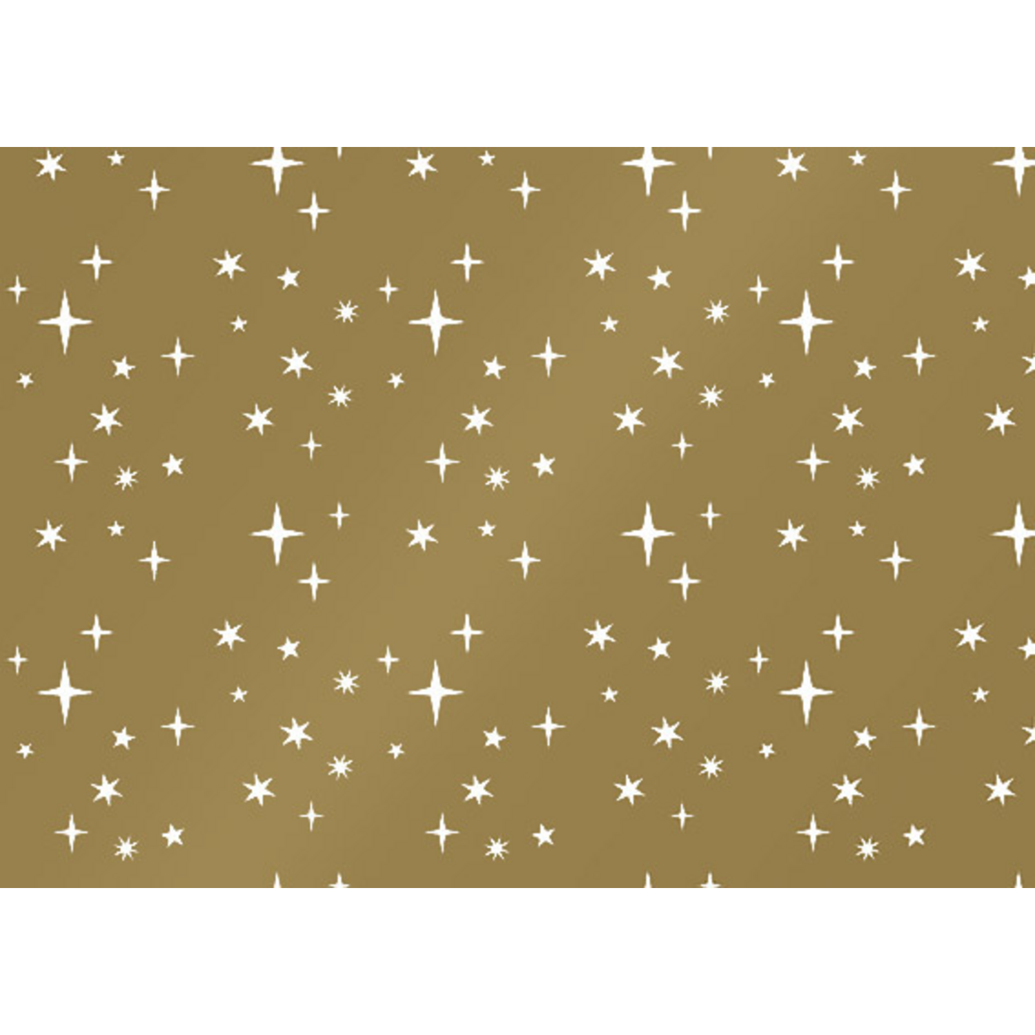 Cadeaupapier, 30cm, 200m, 80gr/m², Sterren, goud/wit 1
