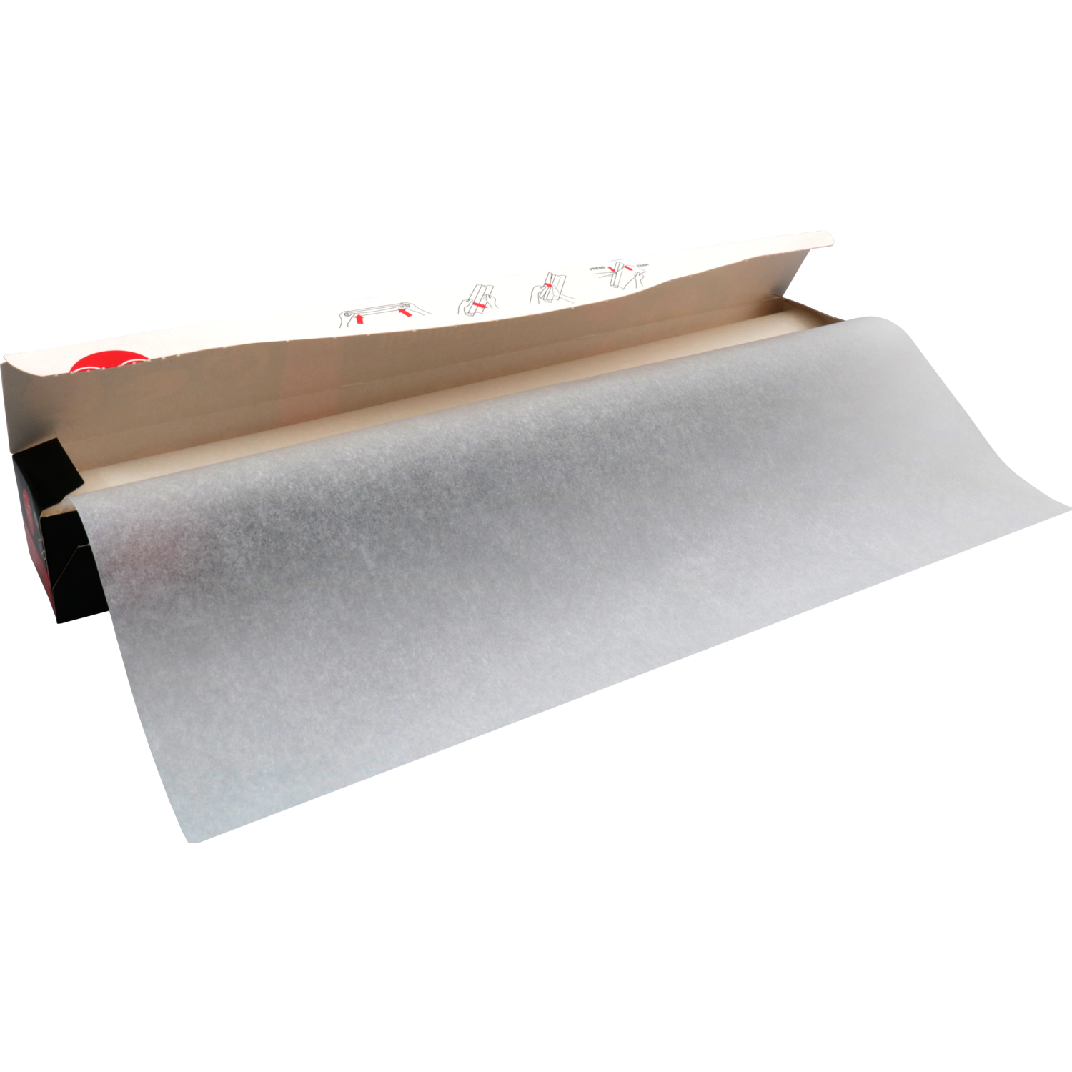 Bak- en kookpapier rol, 380mm x 12m, siliconenpapier, wit 2