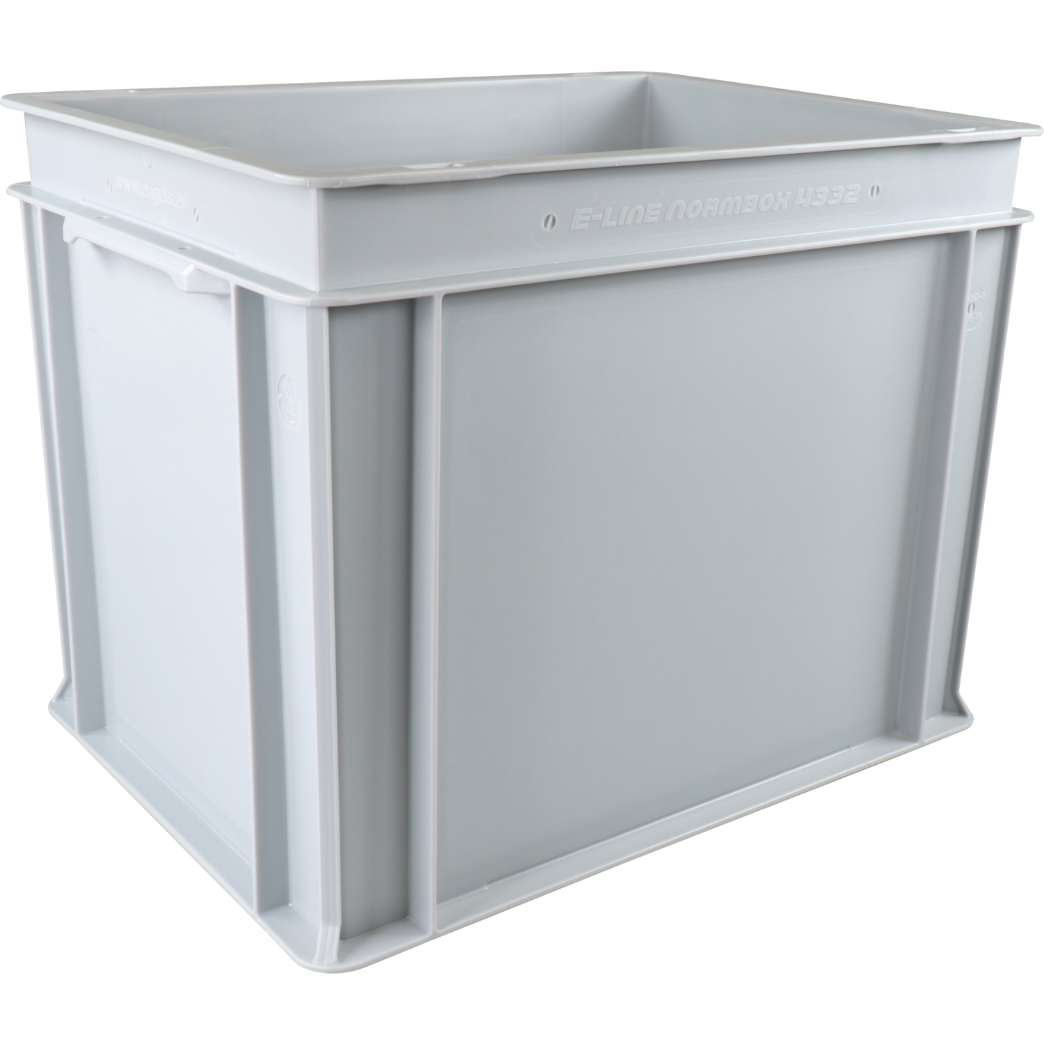 Bak, HDPE, gesloten handgreep, transportbak, 400x300x325mm, grijs 1