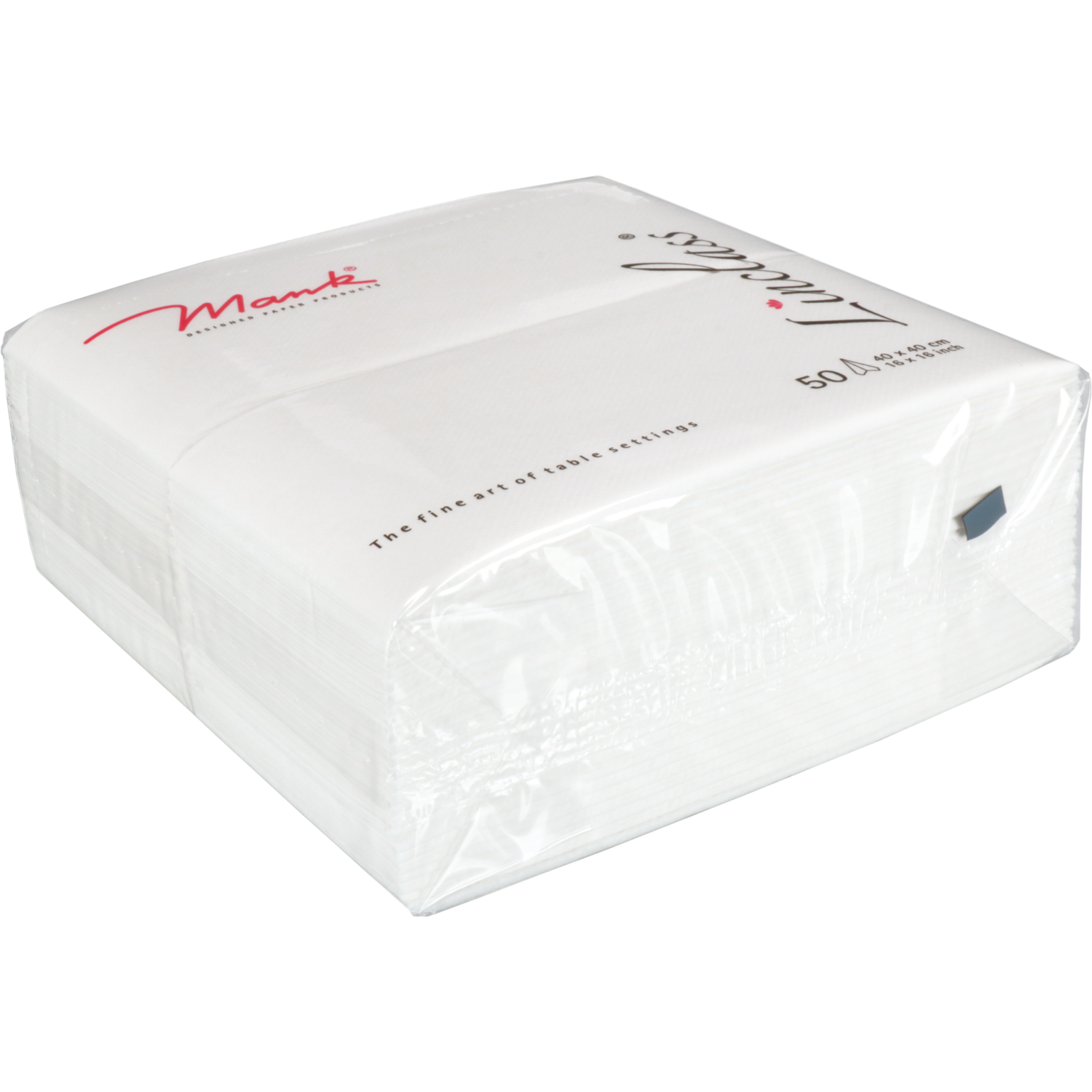 Servet, 1/8 vouw, 40x40cm, airlaid, wit 4