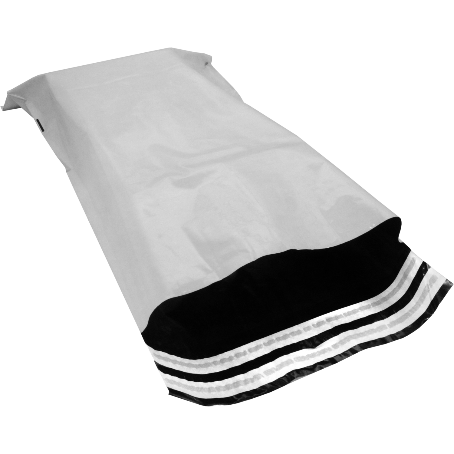 Zak, Verzendzak met handvat, Gerecycled LDPE, 36x54cm, 65my, wit 3