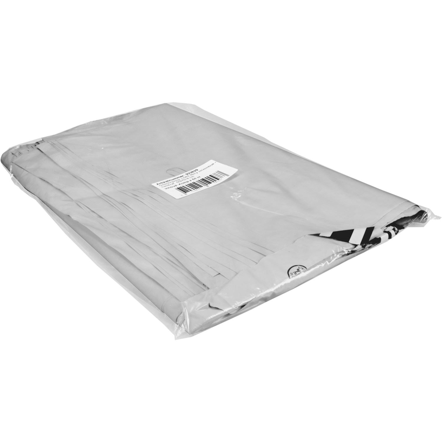 Zak, Verzendzak met handvat, Gerecycled LDPE, 50x70cm, 65my, wit 4