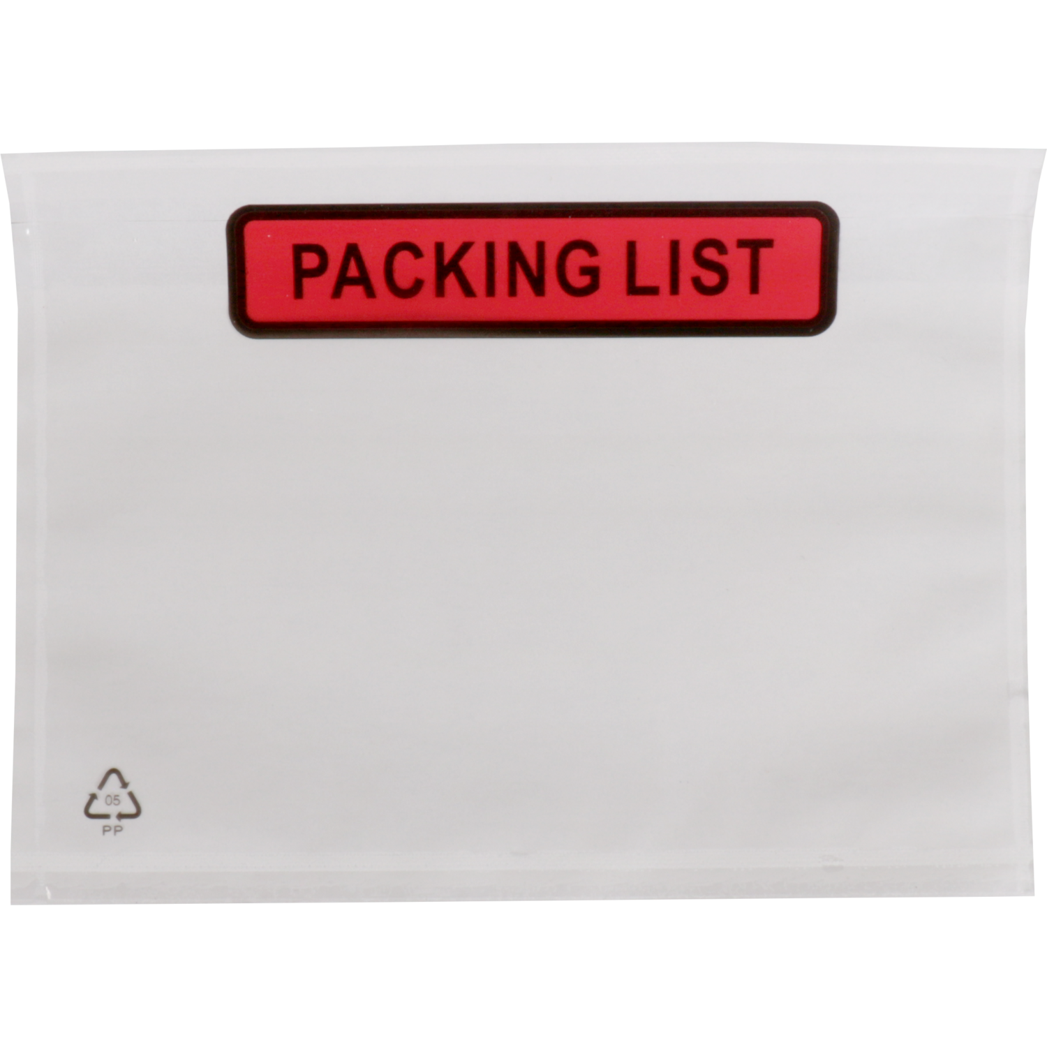 SendProof® Envelop, paklijstenvelop, packing list, 160x122mm, A6/C6, zelfklevend, lDPE, transparant 1