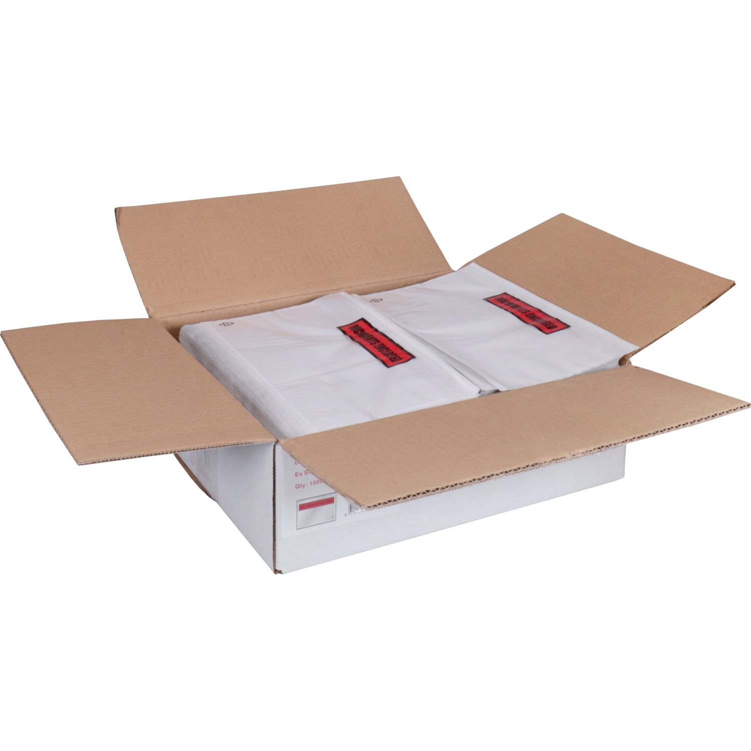 SendProof® Envelop, paklijstenvelop, documents enclosed, 225x122mm, DL, zelfklevend, lDPE, wit/transparant 4