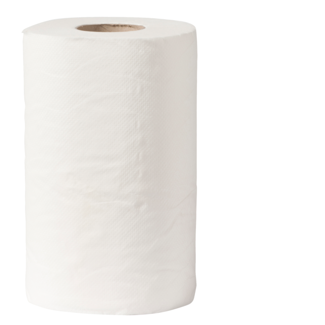 Poetspapier, 1-laags, 20cm, 105m, cellulose, wit 1