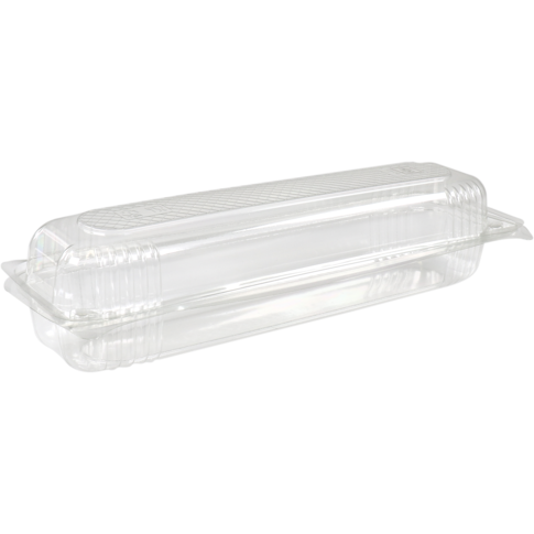 Baguetteverpakking, 325x87x63mm, gerecycled PET, transparant