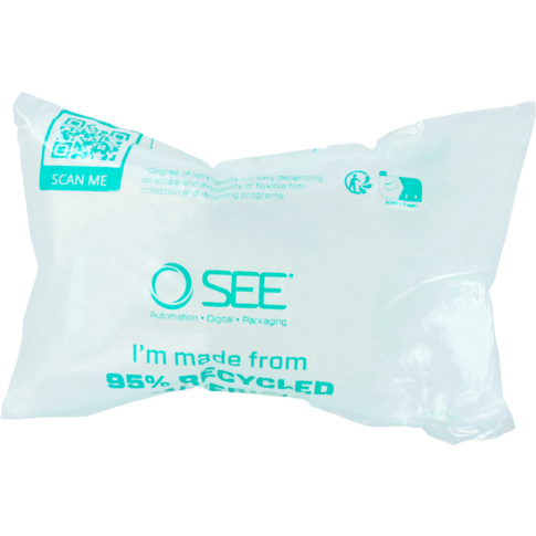 Vulmateriaal, gerecycled LDPE, 1280m, 200cm, transparant