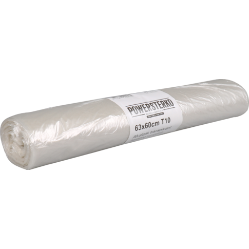 PowerSterko Afvalzak, Gerecycled LDPE, 60x63cm, T10, transparant