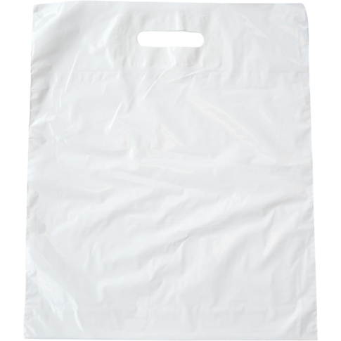 Tas, LDPE, dKT, 37x 4x44cm, draagtas, wit