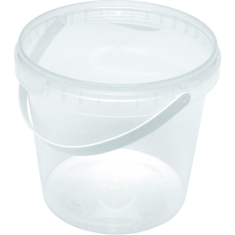 Cup, met deksel en hengsel, garantiesluiting, 600ml, pP, transparant