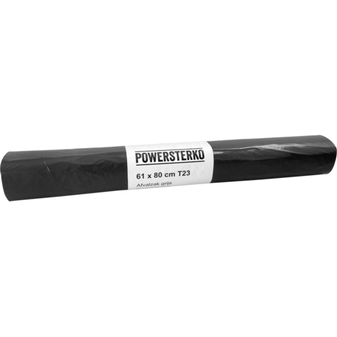 PowerSterko Afvalzak, HDPE, 61x80cm, T23, grijs