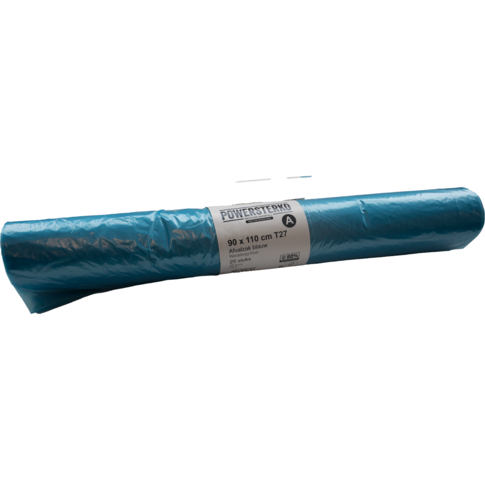 PowerSterko Afvalzak, Gerecycled LDPE, 90x110cm, T27, blauw