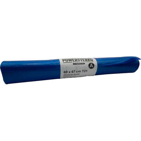 PowerSterko Afvalzak, Gerecycled LDPE, 60x67cm, T21, blauw