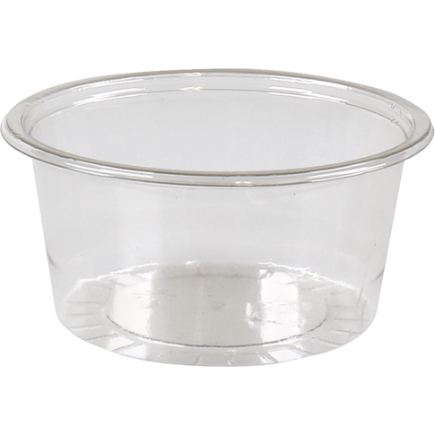 Cup, 100ml, Ø 75mm, gerecycled PET, transparant