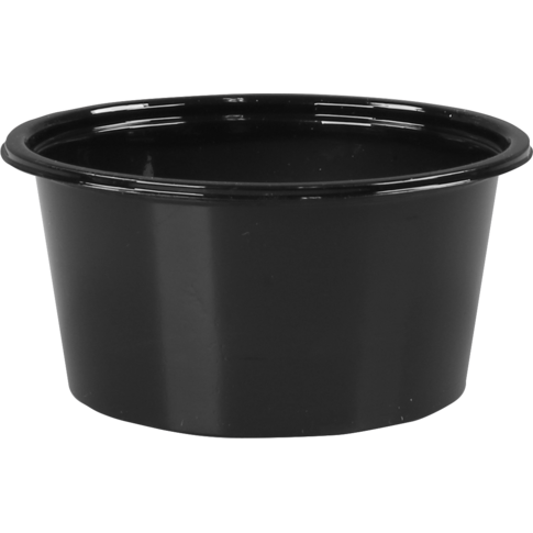 Cup, 100ml, Ø 75mm, gerecycled PET, zwart