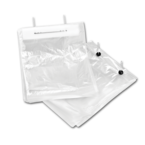 Zak, Beugelzak, LDPE, 26x44cm, 22my, Heel brood, transparant