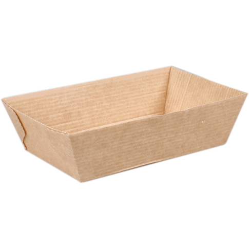 Depa Bak, Ersatzpapier, A9, Golfpapieren snacklijn, snackbak, 110x66x35mm, bruin