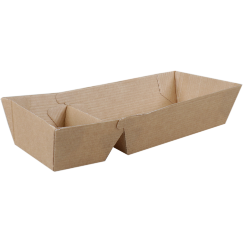 Depa Bak, Ersatzpapier, A22, Golfpapieren snacklijn, snackbak, 181x63x38mm, bruin