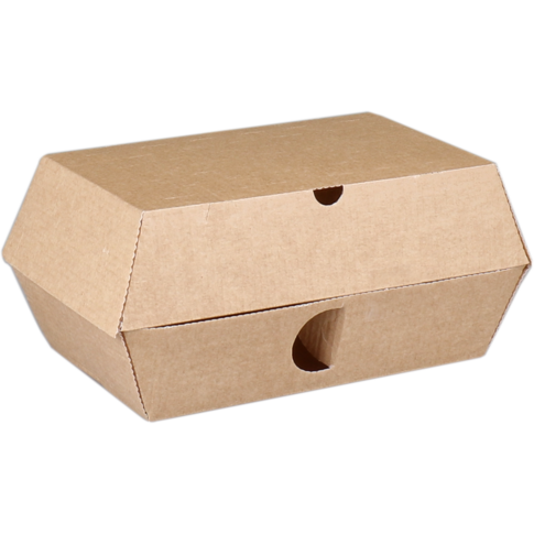 Depa Bak, Ersatzpapier, Golfpapieren snacklijn, fritesbox, 134x77x36mm, bruin