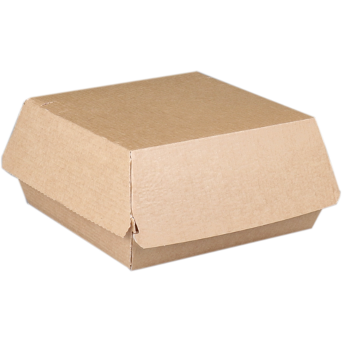 Depa Bak, Ersatzpapier, Golfpapieren snacklijn, hamburgerbox, 115x115x65mm, bruin
