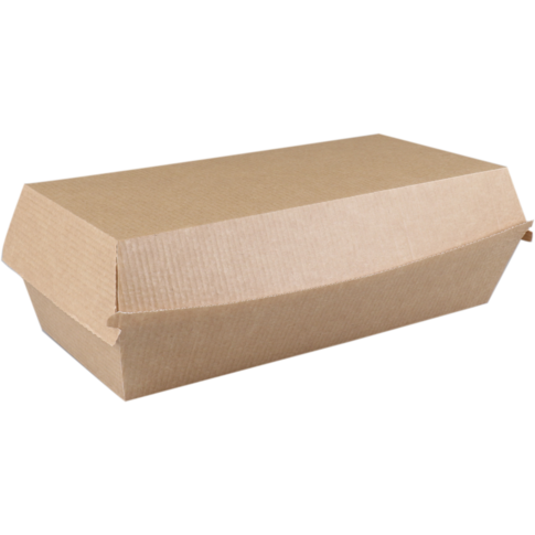 Depa Bak, Ersatzpapier, Golfpapieren snacklijn, sandwichbox, 185x85x38mm, bruin