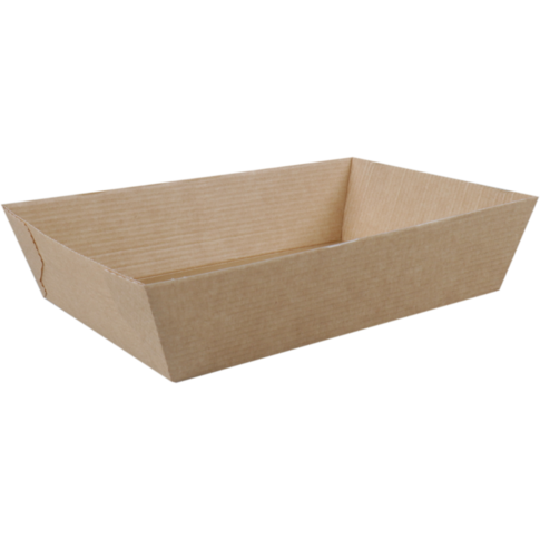 Depa Bak, Ersatzpapier, A50, Golfpapieren snacklijn, snackbak, 156x104x40mm, bruin