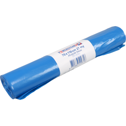 PowerSterko Afvalzak, Gerecycled LDPE, 70x110cm, 27my, blauw