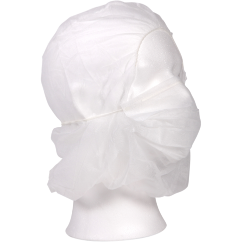 ComFort Astrocap, met mondmasker, 38x35cm, PP, wit