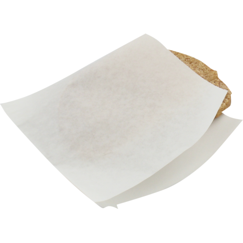 Zak, Shoarma/grill zakje, Ersatzpapier, 15x15cm, wit