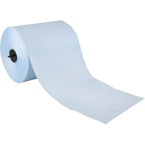 Qleaniq® Handdoek, 2-laags, papier, 21cm, blauw