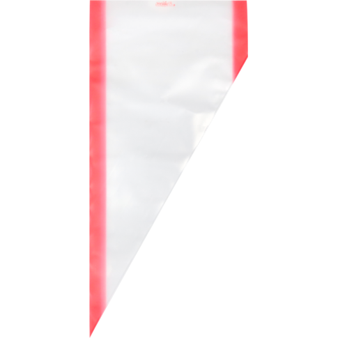 Spuitzak, 59x28cm, LDPE, transparant/rood