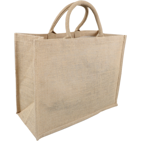 Tas, Jute, landscape, reusable, 43x 20x34cm, draagtas, bruin