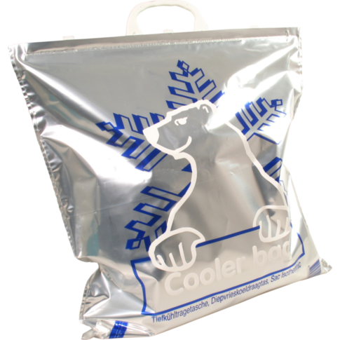 Tas, LDPE, platte handgreep, 45x45cm, koeldraagtas, 