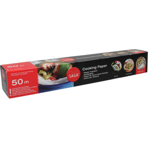 Bakpapier, 380mm, 50m, cellulose, wit