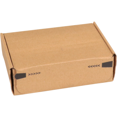 SendProof® Postpakketdoos, golfkarton, 140x101x43mm, bruin