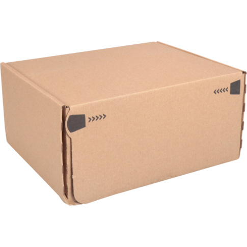 SendProof® Postpakketdoos, golfkarton, 192x155x91mm, bruin