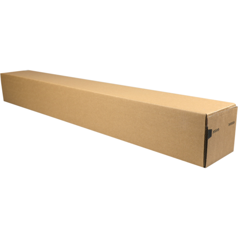 Koker, Golfkarton, vierkant, 105x105x860mm, bruin