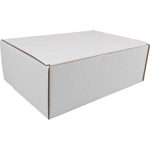SendProof® Postpakketdoos, golfkarton, 302x215x105mm, gestanst, wit