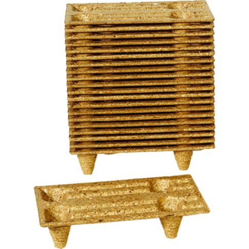 Houtvezelpallet, hout, 60x40x12cm, bruin