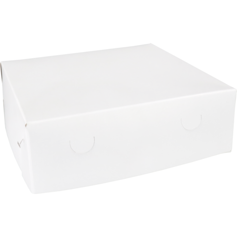  Gebaksdoos Zwanenhalsdoos, karton, 25x25x8cm, duplex, wit