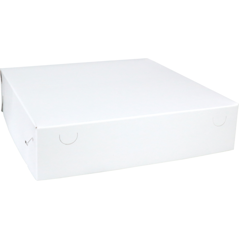  Gebaksdoos Zwanenhalsdoos, karton, 34x34x8cm, duplex, wit